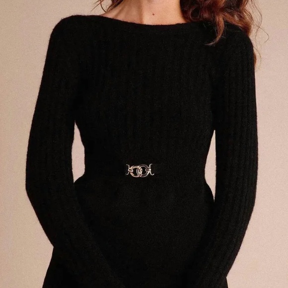 Rouje Paris Cody Sweater Dress Black Size EU 34 - Picture 5 of 11
